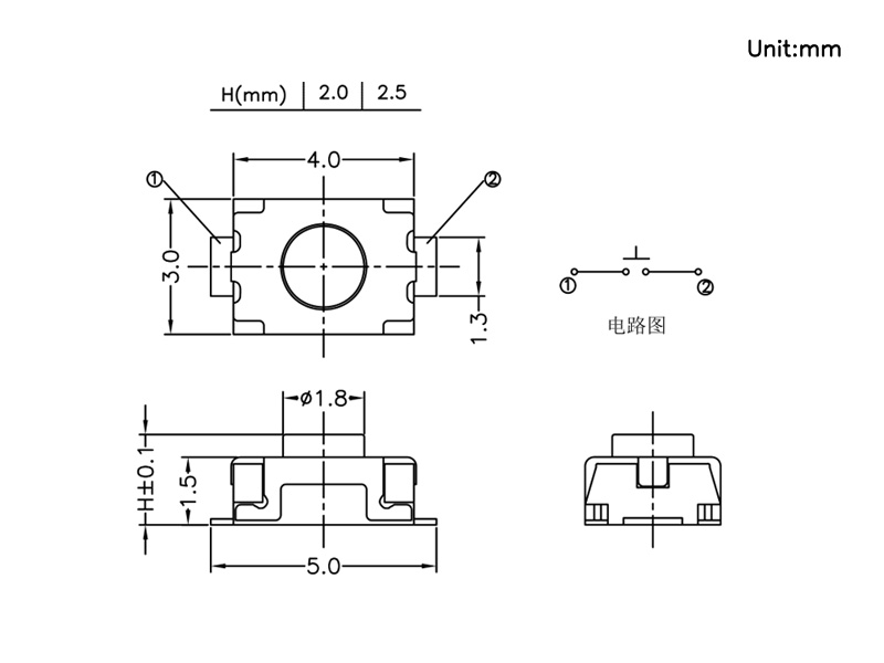 3040轻触开关产品图